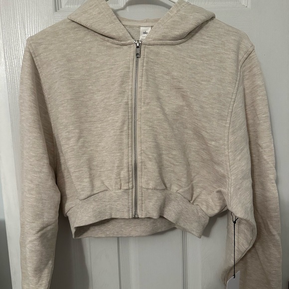 Sweet Escape Zip Up Hoodie, Oatmeal Heather-small - Picture 2 of 5